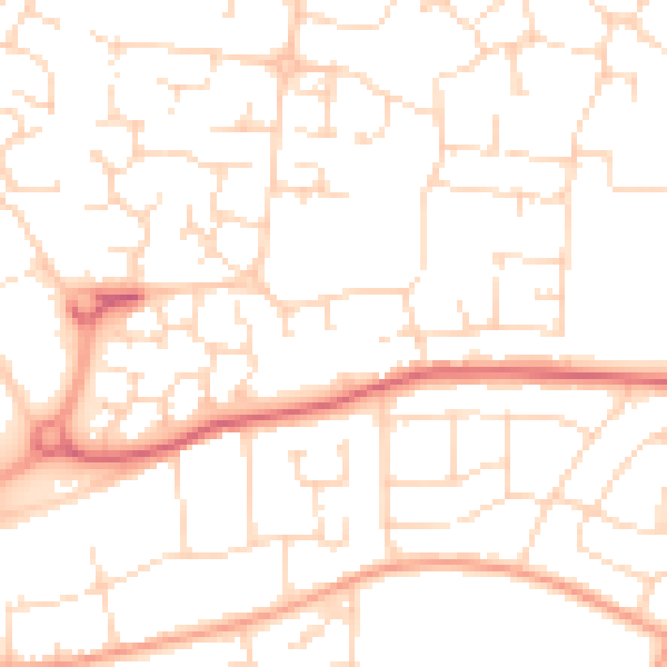 Daytime road noise heatmap for LE5 1DX