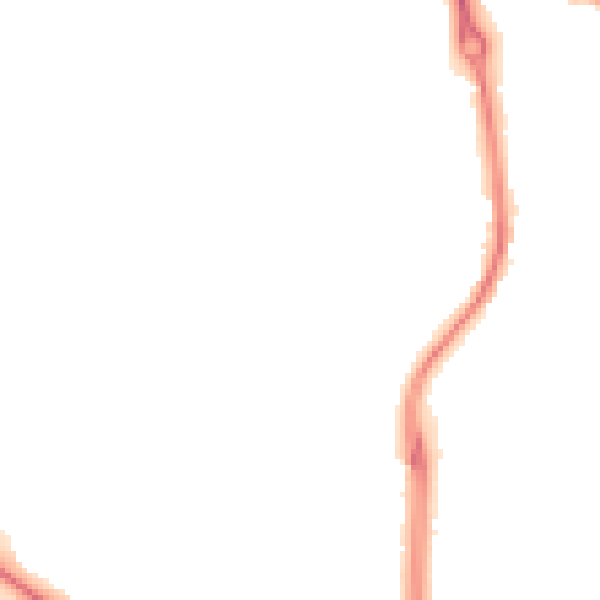 Night-time road noise heatmap for LE5 1EE
