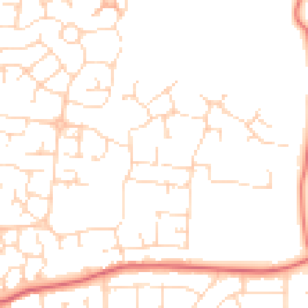 Daytime road noise heatmap for LE5 1EL