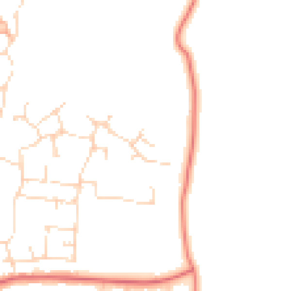 Daytime road noise heatmap for LE5 1EP