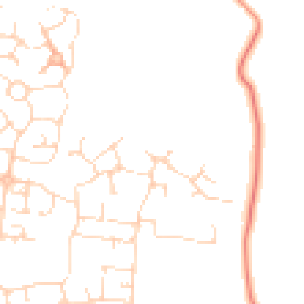 Daytime road noise heatmap for LE5 1EQ