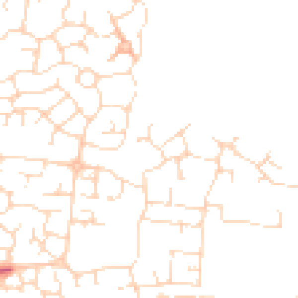 Daytime road noise heatmap for LE5 1ER