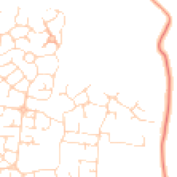 Daytime road noise heatmap for LE5 1ES