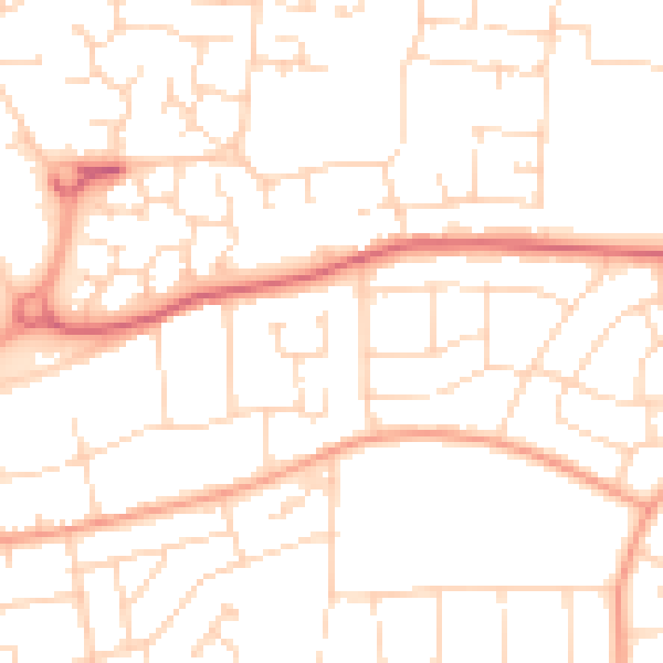Daytime road noise heatmap for LE5 1GF