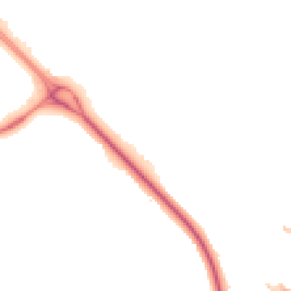Night-time road noise heatmap for LE5 1PU