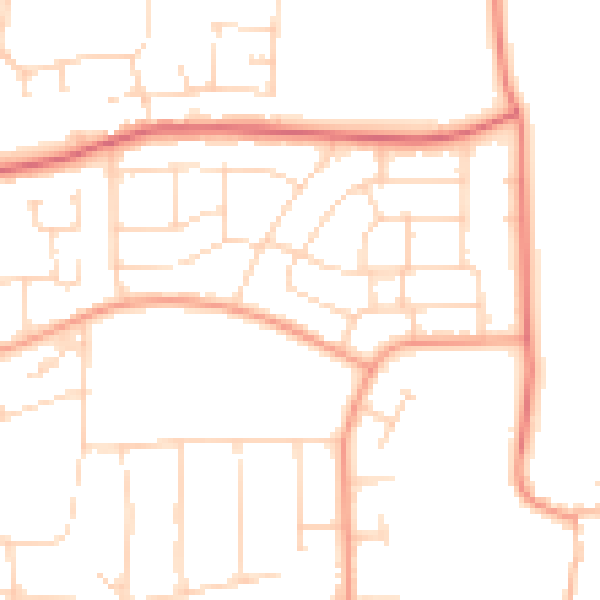 Daytime road noise heatmap for LE5 1RB