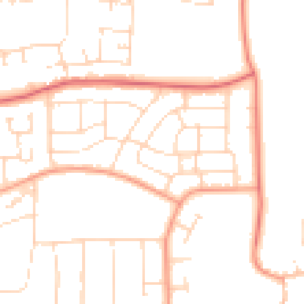 Daytime road noise heatmap for LE5 1RE