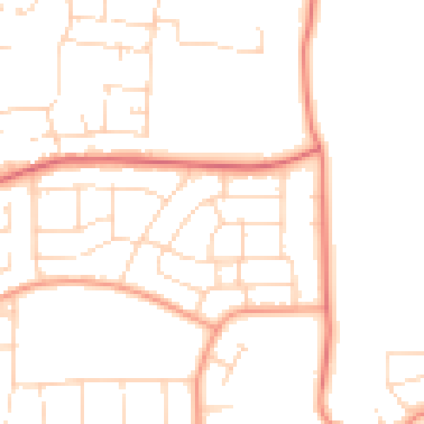 Daytime road noise heatmap for LE5 1RH
