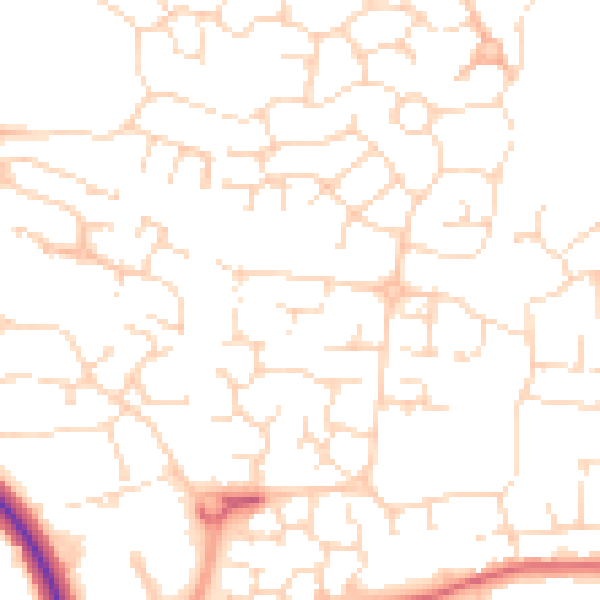 Daytime road noise heatmap for LE5 1RZ