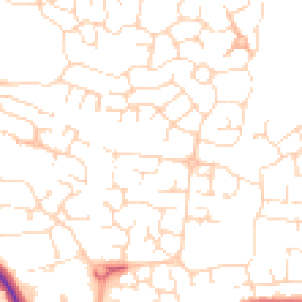 Daytime road noise heatmap for LE5 1SW