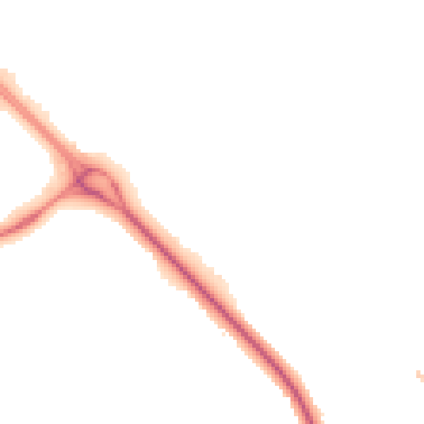 Night-time road noise heatmap for LE5 1TS