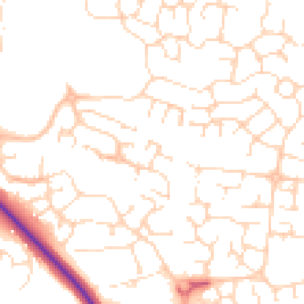 Daytime road noise heatmap for LE5 1UL