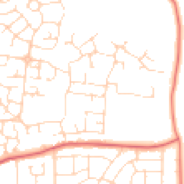 Daytime road noise heatmap for LE5 1WL