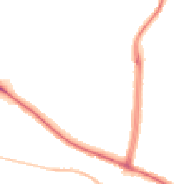 Night-time road noise heatmap for LE5 2AD