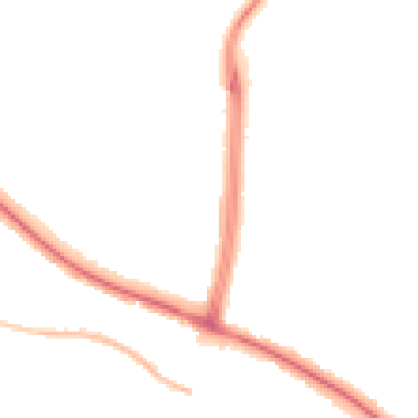 Night-time road noise heatmap for LE5 2AF