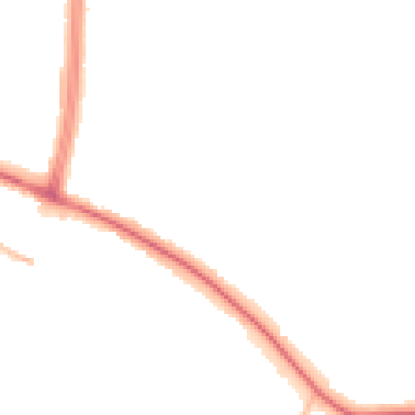 Night-time road noise heatmap for LE5 2EB