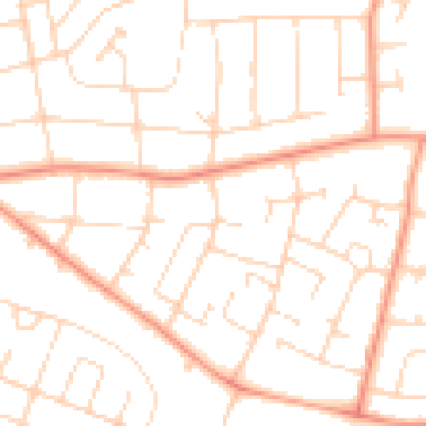 Daytime road noise heatmap for LE5 2HD