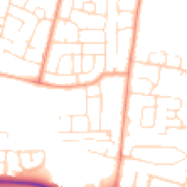 Daytime road noise heatmap for LE5 2LA