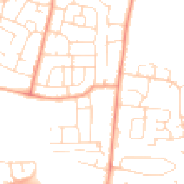 Daytime road noise heatmap for LE5 2NL