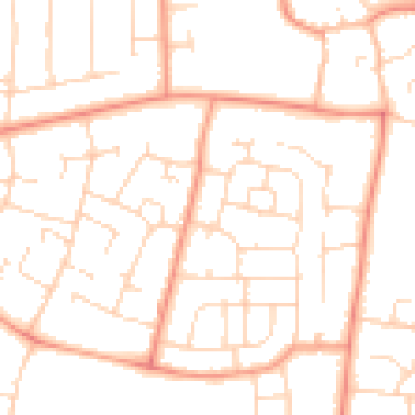 Daytime road noise heatmap for LE5 2PA