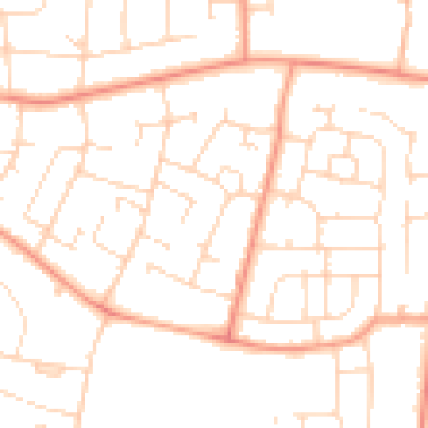 Daytime road noise heatmap for LE5 2PH
