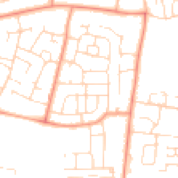 Daytime road noise heatmap for LE5 2PJ