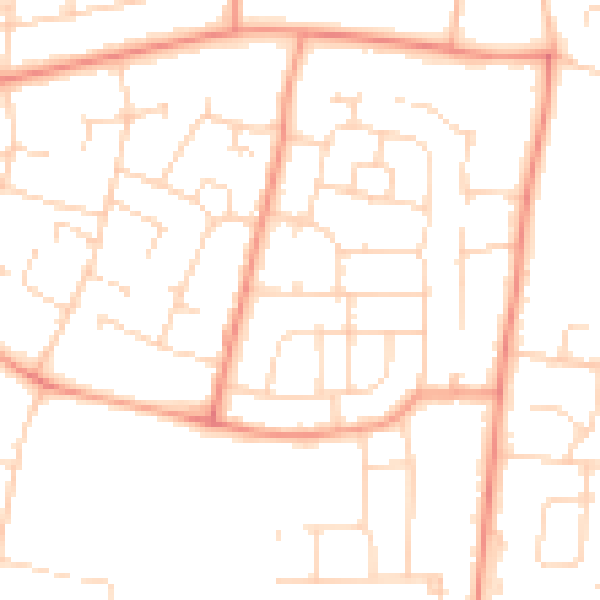 Daytime road noise heatmap for LE5 2PL