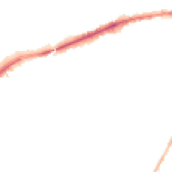 Night-time road noise heatmap for LE5 3DN