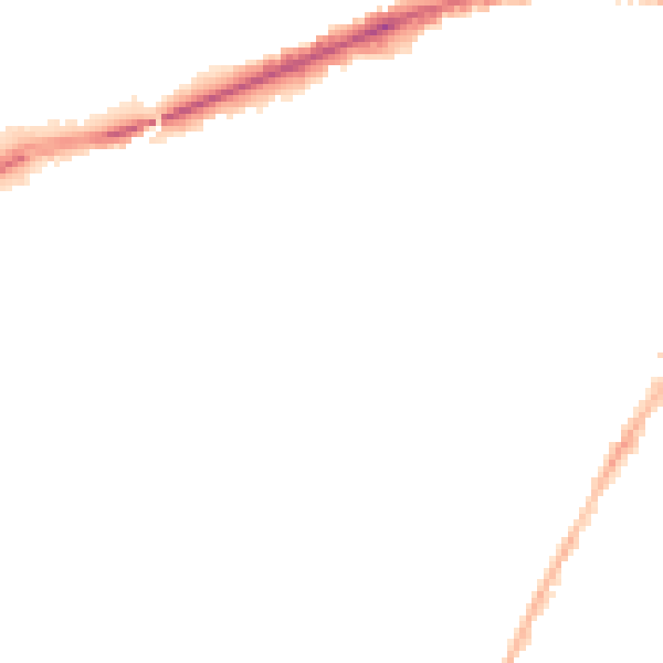 Night-time road noise heatmap for LE5 3HB