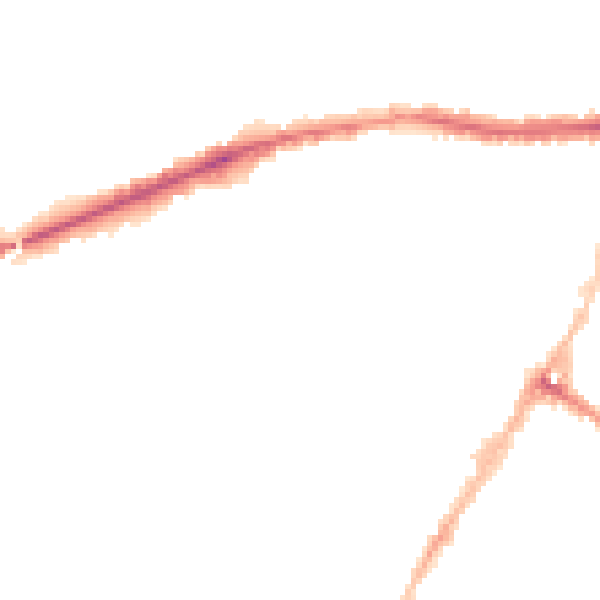 Night-time road noise heatmap for LE5 3HL