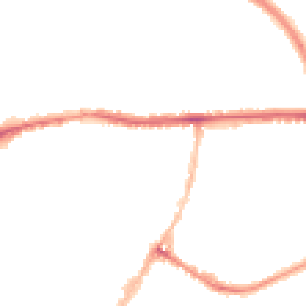 Night-time road noise heatmap for LE5 3LB