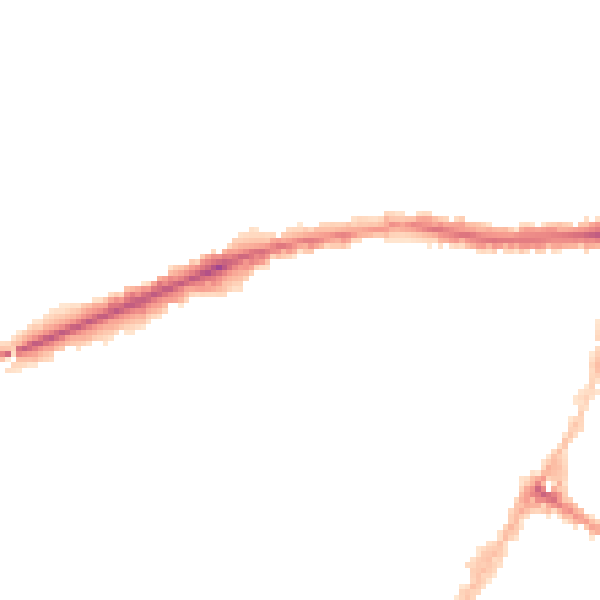 Night-time road noise heatmap for LE5 3LF