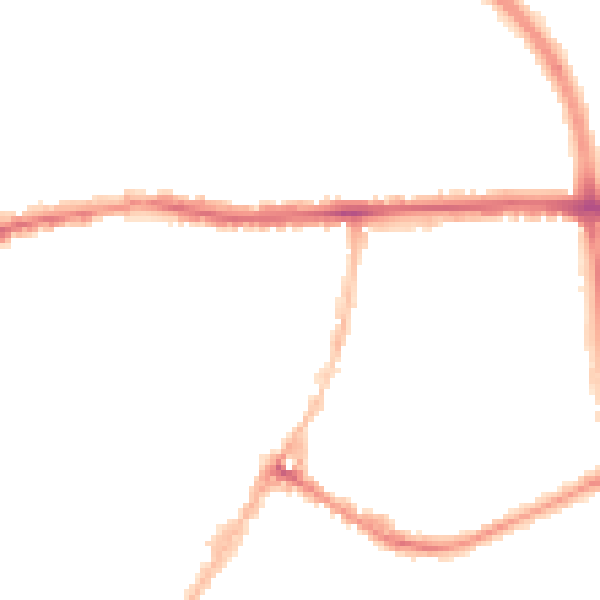 Night-time road noise heatmap for LE5 3LR