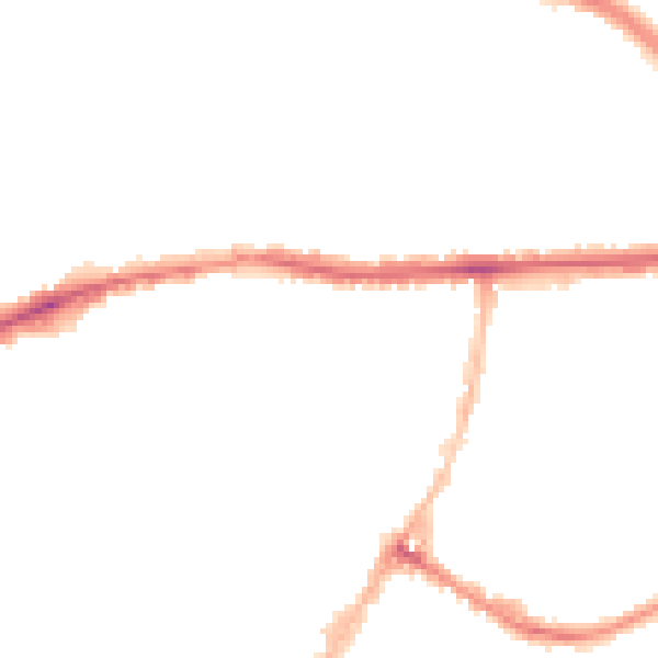 Night-time road noise heatmap for LE5 3NE