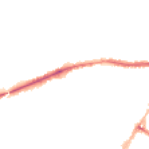 Night-time road noise heatmap for LE5 3NL