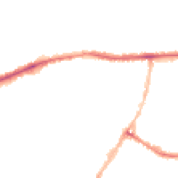 Night-time road noise heatmap for LE5 3PD