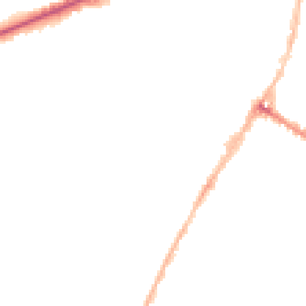 Night-time road noise heatmap for LE5 3QG
