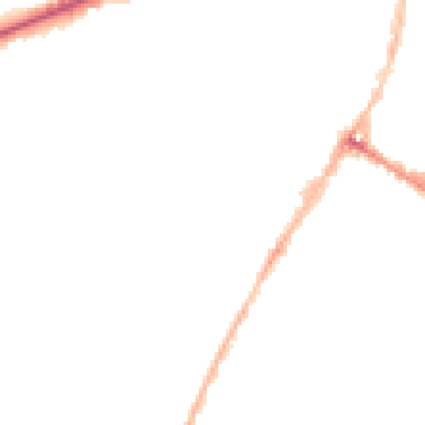 Night-time road noise heatmap for LE5 3RB