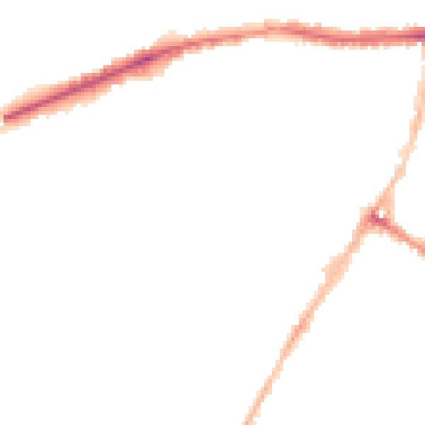 Night-time road noise heatmap for LE5 3SP