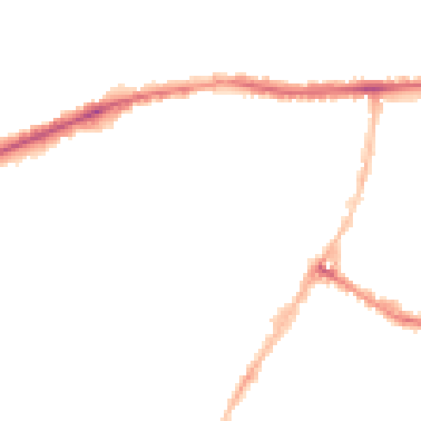 Night-time road noise heatmap for LE5 3TP
