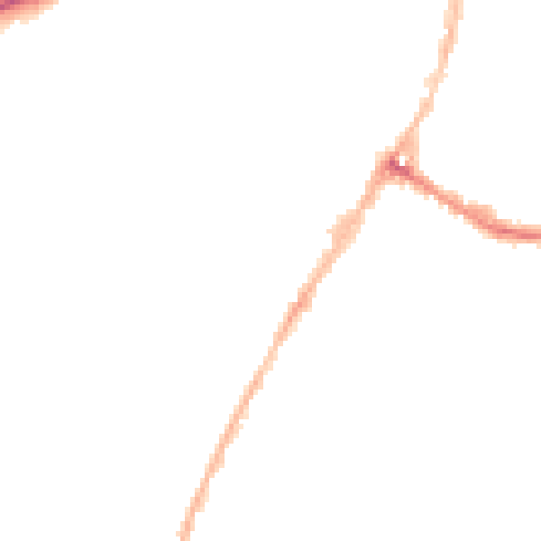 Night-time road noise heatmap for LE5 3TT