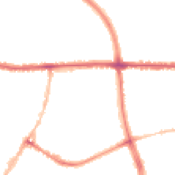 Night-time road noise heatmap for LE5 4AA