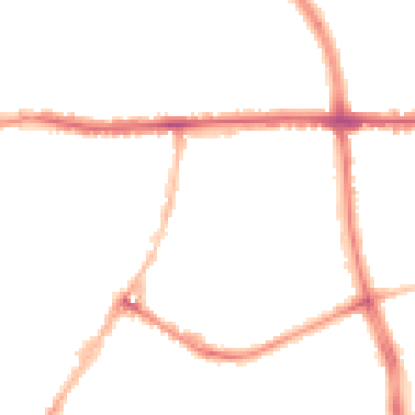 Night-time road noise heatmap for LE5 4AH