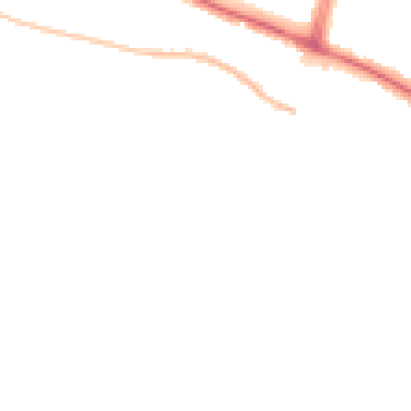 Night-time road noise heatmap for LE5 4EY