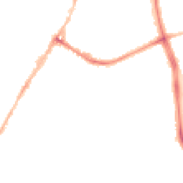 Night-time road noise heatmap for LE5 4FA