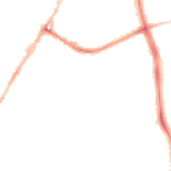 Night-time road noise heatmap for LE5 4FH