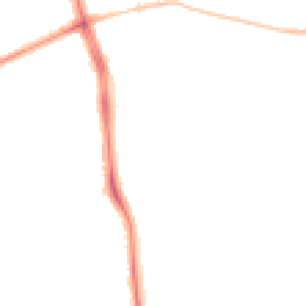 Night-time road noise heatmap for LE5 4LA