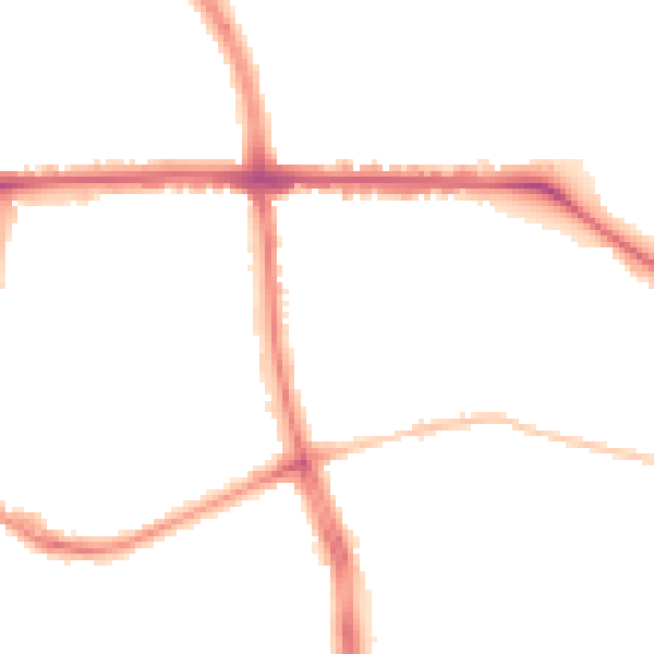 Night-time road noise heatmap for LE5 4LP