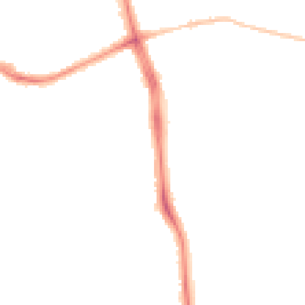 Night-time road noise heatmap for LE5 4PT