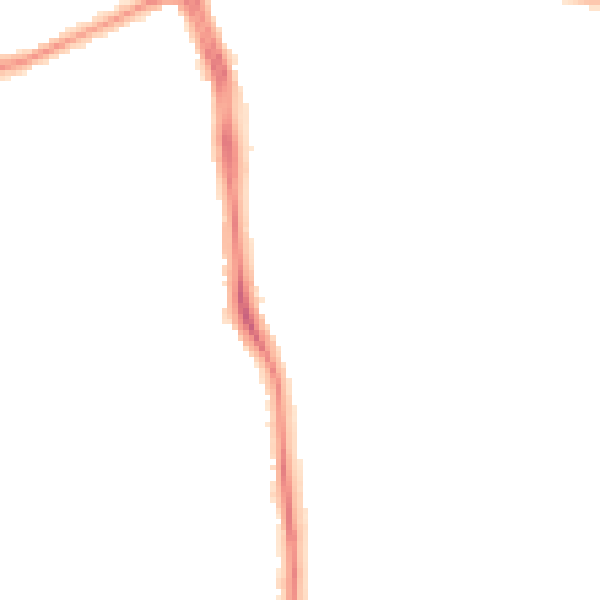 Night-time road noise heatmap for LE5 4PZ